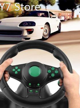 Gaming Steering Wheel with Pedals 180 Degree Rotation Vibrat