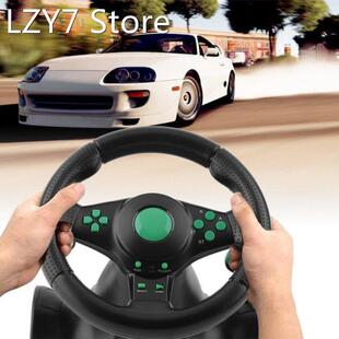 Gaming Steering Wheel with Pedals 180 Degree Rotation Vibrat