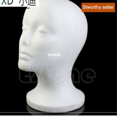 Female Styrofoam Mannequin Manikin Head Model Foam Wig Hai