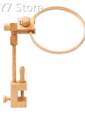 New Wooden Embroidery Hoop Stand Holder 360 Degree Rotation