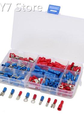 200Pcs/Set Red Blue Terminators Assorted Insulated Spade Bul