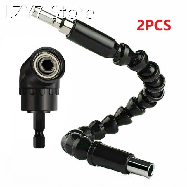 2PCS 105 Degree Right Angle Drill Extension Bit 30cm Flexibl