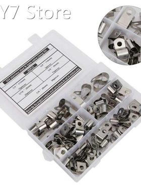80PCs R-Type Clip Cable Clamp Kit Hardware Parts 304 Stainle