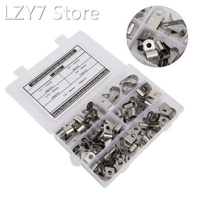 80PCs R-Type Clip Cable Clamp Kit Hardware Parts 304 Stainle