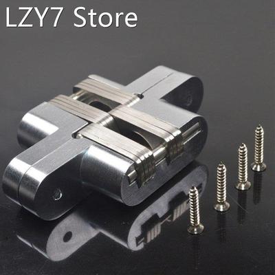 2 PCS Door Hinges Invisible Cross Hinges Concealed Cabinet C