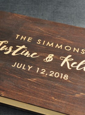 Personalized Guest Book Rustic Wedding Guest Book Wood Custo