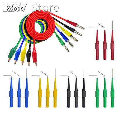20pcs/set Banana Plug Test Lead Kit Rear Probe Kit Multimete