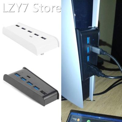 For PS5 6 in 1 USB Hub USB Splitter Expander Hub Adapter wit