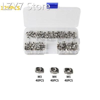 120pcs M3 M4 M5 Nickel Plated T Nut Hammer Head Fasteners Nu