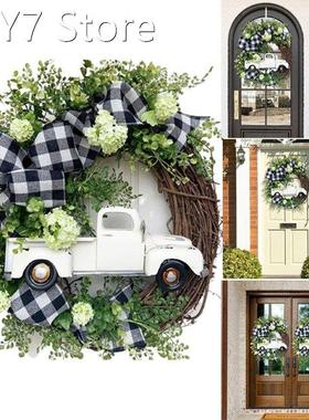 Simulation Wreath Summer Farmhouse Truck Wreath Latest Way T