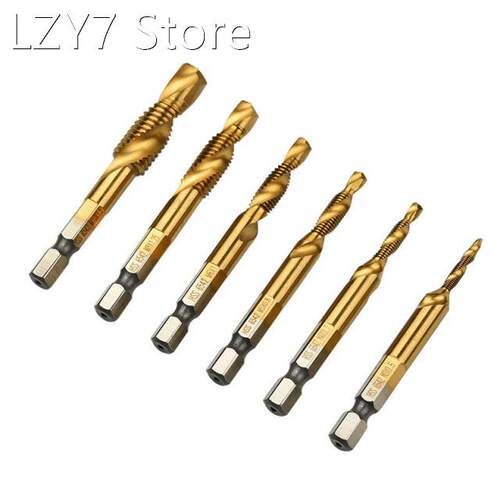 Screw Taps Tool Thread Drill Tap Bit Titanium Coated HSS Dri