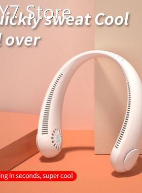 Portable Neck Fan Hands Free USB Bladeless Fan 3 Speeds Supe