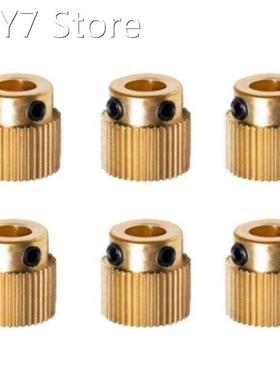 6Pcs Rugged 3D Printer Parts Driver 26 Tooth Gear Brass Extr