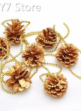 Decorative Pine Cones Chain For Christmas Tree Toppers