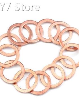 500PCS Solid Copper Washer Flat Ring Gasket Sump Plug Oil Se