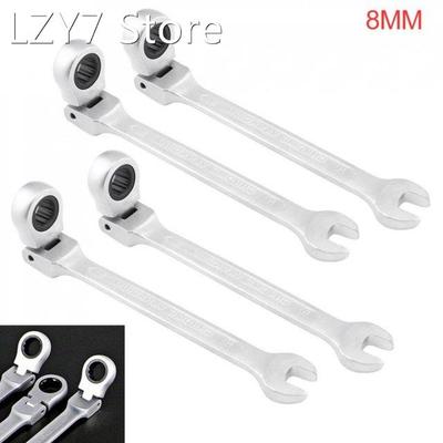 8/10/12MM CRV72 Flexible Head Matte Ratchet Dual-use Wrench