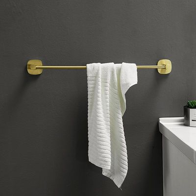 Brushed Gold Aluminum Bathroom Towel Bar Wall Mounted Towel