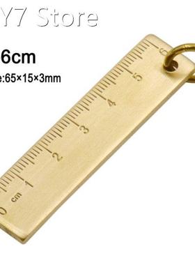 6cm Small Copper Ruler 3mm Thickened Brass Metal Ruler Coppe