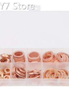 120pcs Professional Red Copper Washers Metal Gasket Hardware