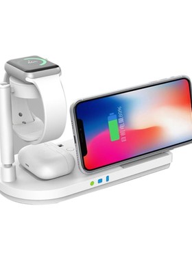 15W Qi Wireless Charger 4 In 1 Fast Charging Station For Ap