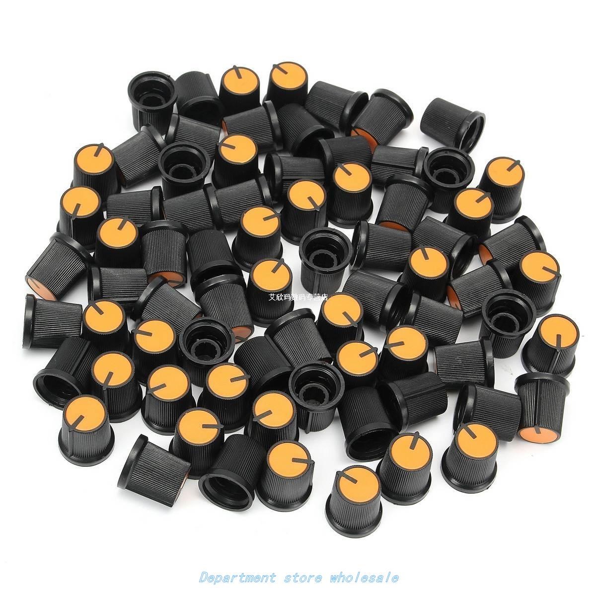 75Pcs Volume Control Rotary Knobs for 6mm Dia Knurled Shaft