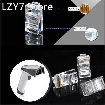 100pcs RJ48 Modular Plug Stranded RJ-48 Male 10P10C Round Ne