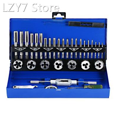 32PCS HSS Tap and Die Set Metric Wrench Cut M 3-M12 Hand Thr