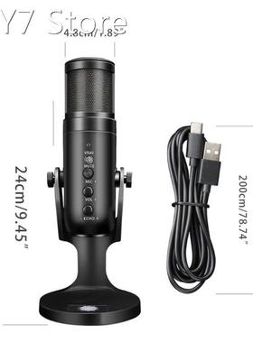 Portable USB Gaming Microphone Omnidirectional Condenser Noi