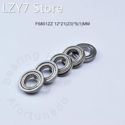 Flange 10pcs F6801ZZ 12*21(23)*5(mm) Free shipping chrome s