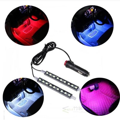 Car 9 LED 2 in 1 Floor Feet Atmosphere Lamp Decoration Lamp