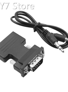 Hot HDMI-compatible Female To VGA Male Converter With Audio