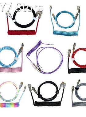 Type-C Mechanical Keyboard Aviator Cable Coiled Type-C USB A