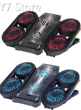 Magnetic Gaming Laptop Cooler w/ 6 Quiet Fans 5 Heights Adju
