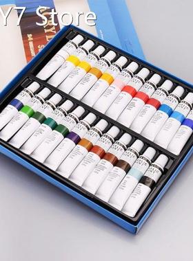 24 Colors Acrylic Paints Set 12ml Tubes Drawing Painting Pig