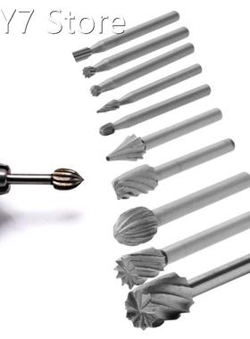 10 Pcs Rotary File Electric Grinding Polishing Head Engravin