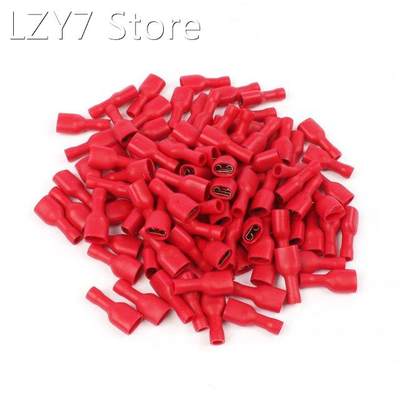 100pcs/Set FDFD1.25-250 Female Insulated Terminal Plug Sprin