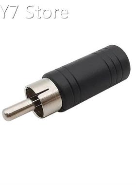 1Pcs RCA Male Plug to 3.5mm Female Jack Mono Adapter Convert
