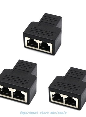 Splitter Ethernet RJ45 Cable Adapter 1 Male To 2/3 Female Po