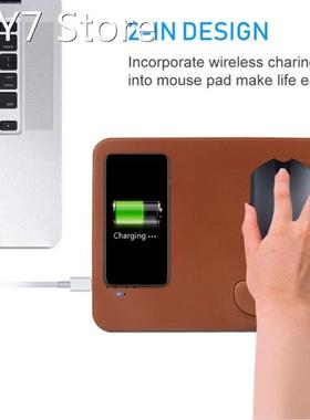 Desk Pad Mat with Wireless Charging, Wireless Charging Pad，