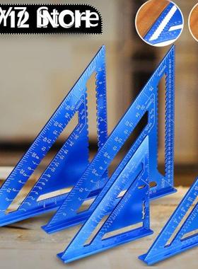 Angle Ruler 7/12 inch Metric Aluminum Alloy Triangular Measu