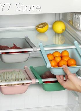Adjustable Width Drawer Space Save Slide Fridge Rack Kitchen