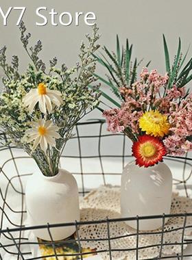 Gypsophila Dried Flower Bouquet With Porcelain Vase Dried Fl