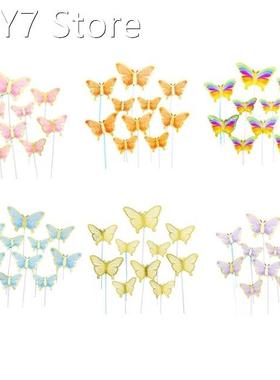 Butterfly Cake Stake Set DIY Cakes Plug Sign Kit Romantic Br
