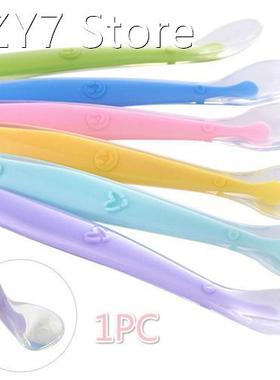 1Pc Soft Silicone Baby Feeding Spoons Infant Weaning Soup La