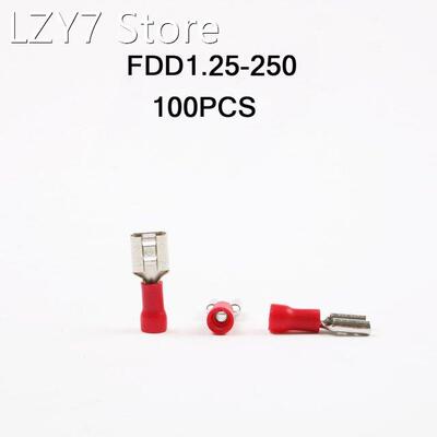 Insulated Female Disconnector FDD1.25-250 100PCS/Pack Spade