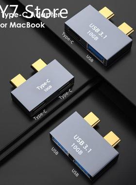 USB C HUB Docking Station Dual Type-C to Multi USB Splitter