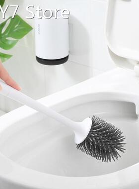 Creative Toilet Brush Head Holder Toilet Soft fur Brush Clea