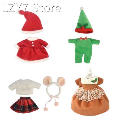 Christmas 16cm Doll Clothes Dress Up Skirt Suit Xmas Baby D