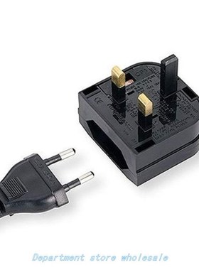 European Euro EU 2 Pin to UK 3Pin Plug Adapter Power Socket