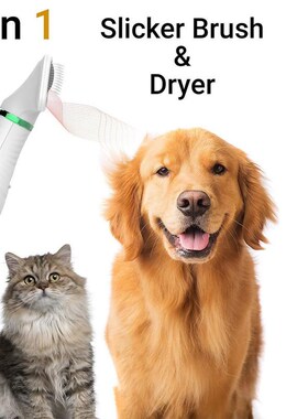 Pet Hair Comb 2 In 1 Pet Dog Cat Hair Slicker Brush Dryer Pe